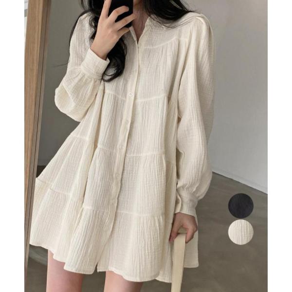 ティアードミニワンピース フレアワンピ春