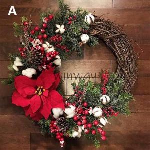 クリスマスリース クリスマス飾り 30CM オ...の詳細画像1
