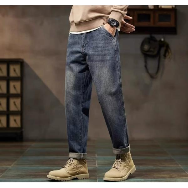 デニムパンツ 暖パン メンズ チノパン ジーパン ジーンズ ボアデニム イージーパンツ 裏起毛 スト...