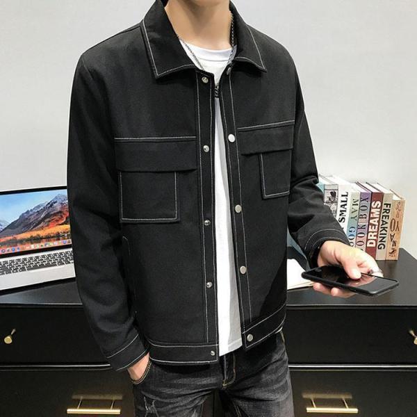 ビジネスコート メンズ  春秋　メンズ無地 シンプル メンズアウター　メンズ　ジャンパー 大きいサイ...