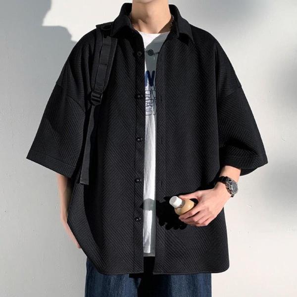 大きいサイズ メンズ 半袖シャツ カジュアルシャツ スキッパーシャツ 大きいサイズ トップス ゆった...