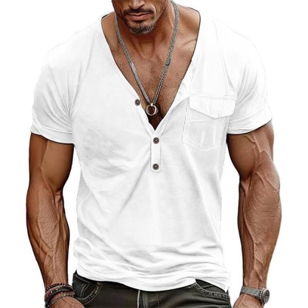 半袖 Tシャツ メンズ 深Vネック 吸汗速乾 カットソー 40代 50代 60代