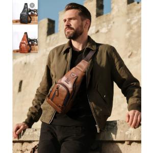 牛革 ボディバッグ ボディーバック メンズ 大容量 斜めがけ おしゃれ 革 ワンショルダー ボディバ...