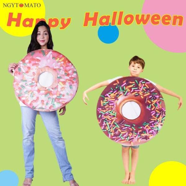 面白い ドーナツ カラフルドーナツ 子供用 女の子 男の子 コスチューム 新年会 学園祭 演出 舞台...