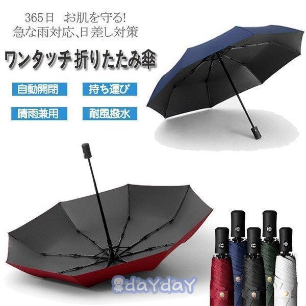 折りたたみ傘 ひんやり傘 晴雨兼用 自動開閉 撥水 軽量 折り畳み 傘 メンズ レディース 遮光 U...