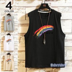 タンクトップ メンズ ノースリーブ  Tシャツ 切り替え カットソー 大きいサイズ おしゃれ 夏　通学通勤