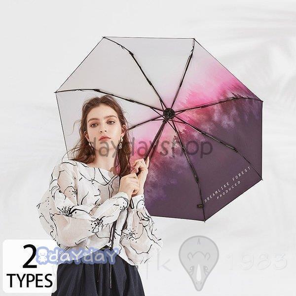 傘 レディース 可愛い 晴雨兼用 耐風 折りたたみ傘 折り畳み傘 ジャンプ おしゃれ 軽量 木 風景...