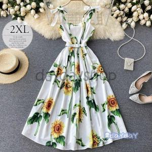 ひまわり柄ワンピースの商品一覧 通販 Yahoo ショッピング