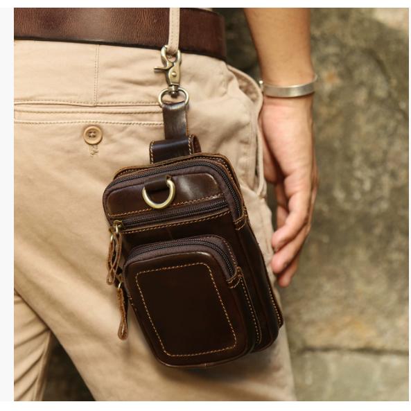 スマホバッグ ベルトポーチ 本革 スマホポーチ スマホ入れ ヒップバッグ 仕事用 携帯収納 ウェスト...