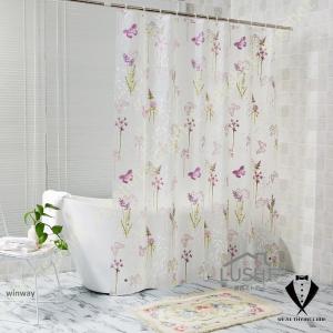 シャワーカーテン ブリーズ 柄タイプ 130×180cm ペイジ w17b8b5 シャワーカーテン「ブリーズ」（130×180／無地）【防カビ リング入り