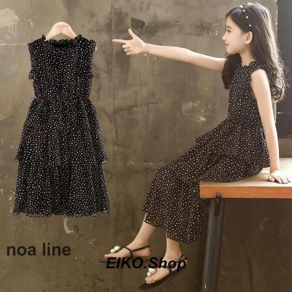 ワンピース 子供服 女の子 ノースリーブ ワンピース キッズ フォーマル 韓国風子供服 上品 大人可...