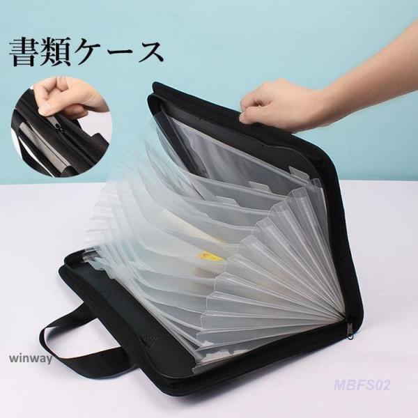 書類ケース ファイルケース ズックバッグ 持ち運び   書類収納ケース がばっと開いて見やすい  A...