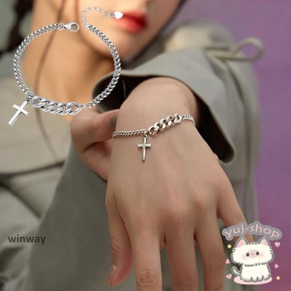 ブレスレット アクセサリー レディース 女性 十字架 クロス チェーン ファッション雑貨 かわいい ...