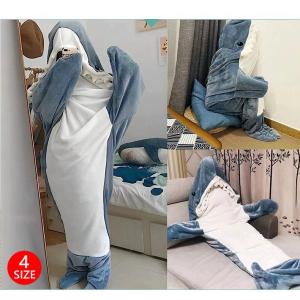 サメ 寝袋着ぐるみ パジャマ 着る毛布 ぬいぐる...の商品画像