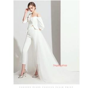最安値挑戦 新型ウエディングドレス パンツ ウエディングパンツ 結婚式のパンツスタj オールインワン Metamorflow Fr
