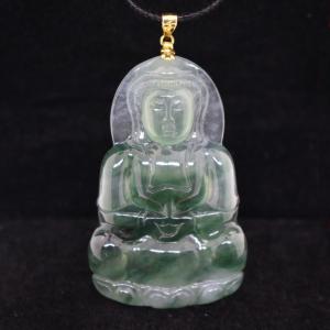 お守り 弥勒佛 布袋様 弥勒菩薩 ミャンマー天然翡翠 ジェイダイト