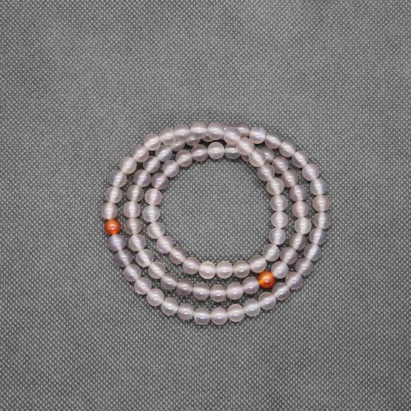 瑪瑙 メノウ アゲート 南紅　パワーストーン 天然石 ガーネット ブレスレット ライチゼリー　グレー...