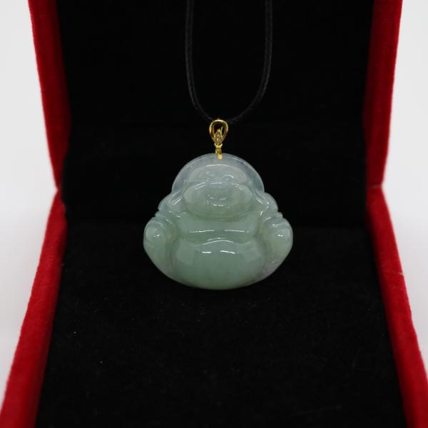 お守り　弥勒佛　布袋様　弥勒菩薩　ミャンマー天然翡翠　ジェイダイト　ヒスイ　ペンダントヘッド　A貨　...