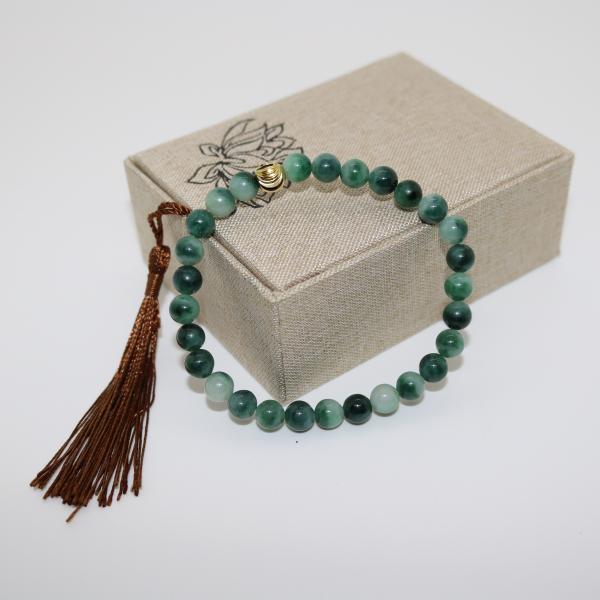 7.2ｍｍ　ブレスレット　ミャンマー天然A貨翡翠　ジェイダイト　ヒスイ　　天然石　 送料無料