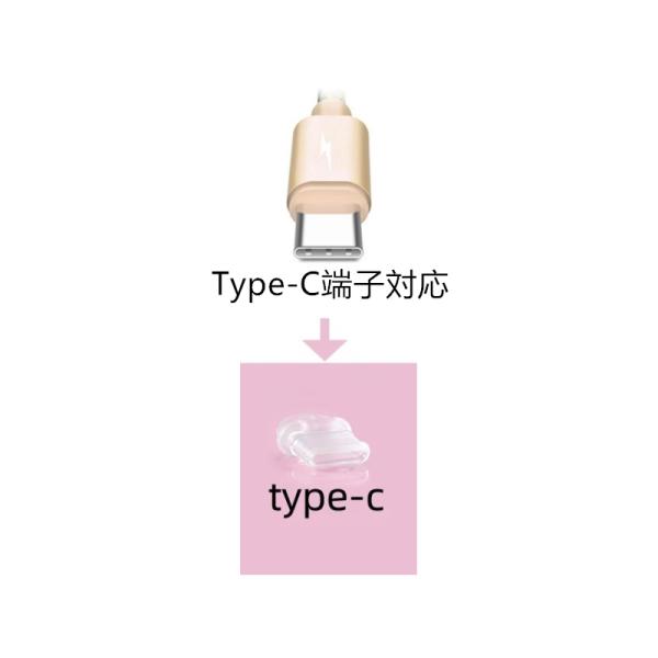 メール便送料込　ストラップ装着　ドックコネクタカバー　USB Type-C　 コネクタカバー シリコ...