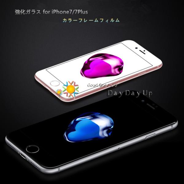 メール便送料込 iPhone7/7Plus　 iPhone8/8Plus　 カラーフレームフィルム ...