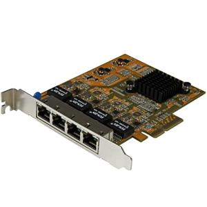 StarTech.com GbE 4ポート増設PCI Express対応ネットワークLANアダプタカード 4x Gigabit Ethernet拡張用PCIe NICカード ST1000SPEX43｜days-of-magic