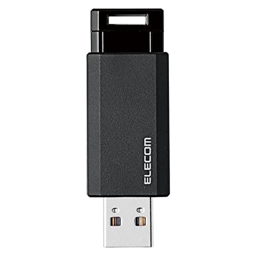 エレコム USBメモリ/USB3.1 Gen1/ノック式/オートリターン機能/128GB/ブラック