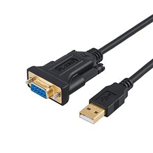 RS232c USB 変換ケーブル, CableCreation USB to RS232 アダプタ PL2303チップセット内蔵 USB 2.0 オス - RS232  メス  DB9ピン シリアル変換ケーブル キャッシ｜days-of-magic