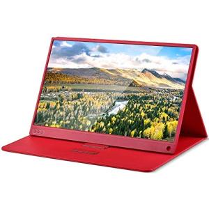 TOPOSH 最新版赤色15.6インチ モバイルモニター モバイルディスプレイ