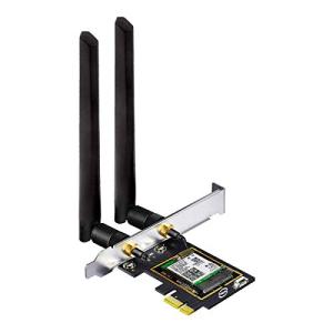 OKN WiFi 6E PCIe 無線LANカード AX5400 内蔵Intel AX210NGW WiFi 6モジュール 802.11AX PCI-Express 無線LANアダプタ Bluetooth 5.3対応, Windows10/11 64-bit