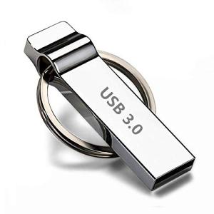 256GB Silver 3.0 USBメモリ フラッシュドライブ3.0 USBメモリースティック 金属製 キャップレス シルバー 耐衝撃 防滴