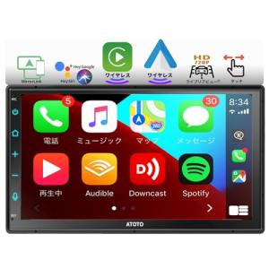ATOTO F7 WE 7インチタッチパネルオーディオ一体型ナビ、2DINカーステレオ、カーナビ と ワイヤレスCarPlay、Android Auto ワイヤレス、Bluetooth対応、MirrorLi