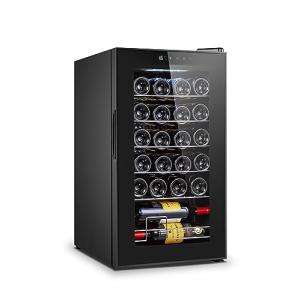 ECL ワインセラー コンプレッサー式 大型 家庭・勤務用 24本収納 シャンパン 冷蔵庫 63L ...