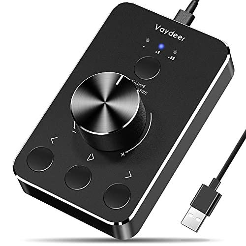 VAYDEER ボリュームコントローラー USB PC スピーカー アンプ スイッチャー オーディオ...