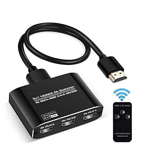 NEWCARE HDMI 切替器 4K 60HZ 自動/手動切替機能 HDMI Ver2.0b 3入...