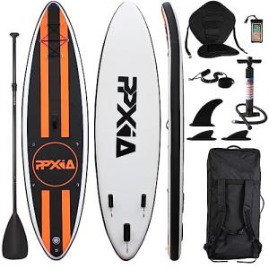 PPXIATO SUP ボード インフレータブル パドルボード カヤックシート付け、 長320cm 幅82cm 厚15cm 耐荷重量200kg 両用パドル スタンドアップパドルボード 初心者