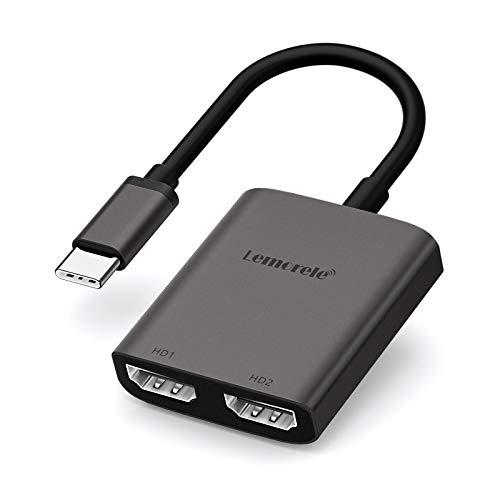 USB C HDMI 変換アダプター usb c ハブ 2in1 Lemorele 4K@60デュア...