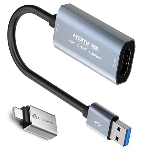 Guermok放熱動画キャプチャーボード、 HDMIからUSB3.0 USB C ビデオキャプチャー...