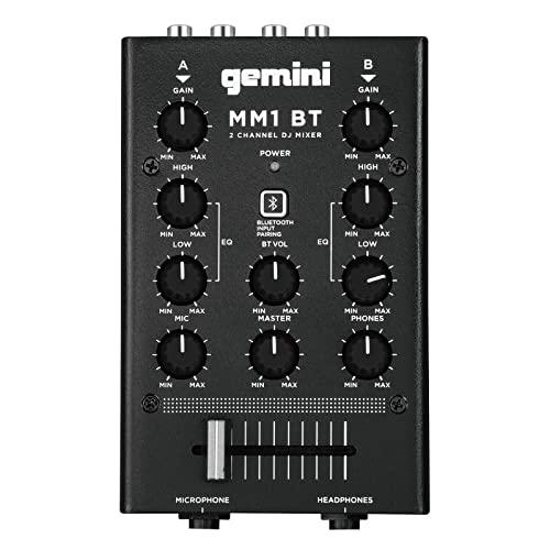 GEMINI (ジェミナイ) Bluetooth 接続機能搭載 DJ ミキサー ポータブル 2ch ...