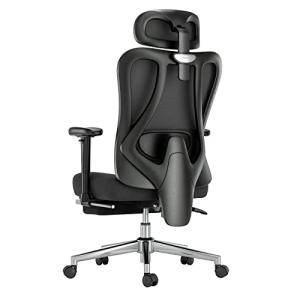 Hbada オフィスチェア デスクチェア 椅子 2Dアームレスト 可動式ヘッドレスト 腰痛 ランバーサポート ハイバック メッシュ 約145度リクライニング フットレスト｜days-of-magic