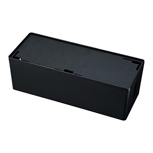 サンワサプライ ケーブル&amp;タップ収納ボックス Lサイズ ブラック CB-BOXP3BKN2