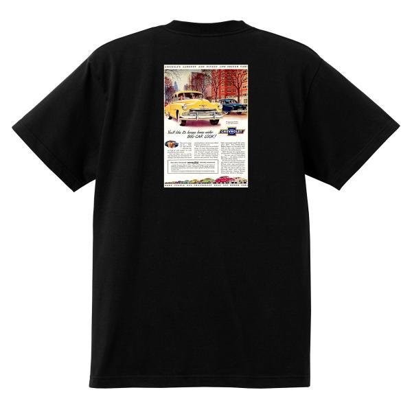 アドバタイジング シボレー ベルエア 1951 Ｔシャツ 088 黒 アメ車 ホットロッド ローライ...