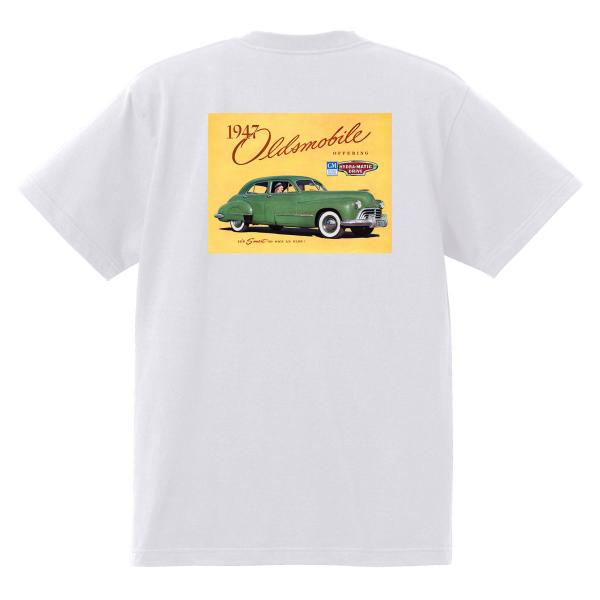 アドバタイジング オールズモビル 685 白 Ｔシャツ 黒地へ変更可 1947 ロケット アメ車 ア...