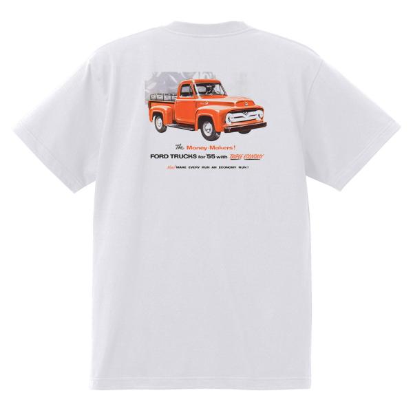アドバタイジング フォード 889 白 Ｔシャツ 黒地へ変更可 1955 サンダーバード フェアレー...