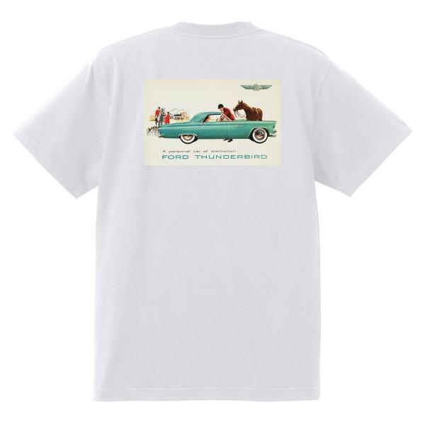 アドバタイジング フォード 897 白 Ｔシャツ 黒地へ変更可 1955 サンダーバード フェアレー...