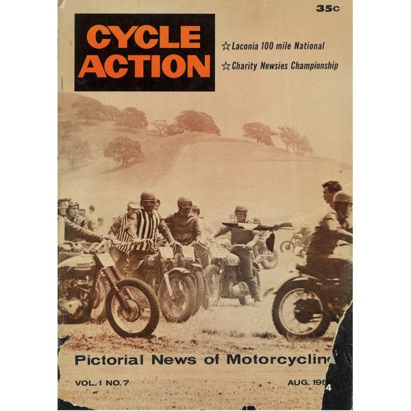 ビンテージ当時物アメリカ洋書 雑誌 cycle action 1958年 3月号 広告 トライアンフ...