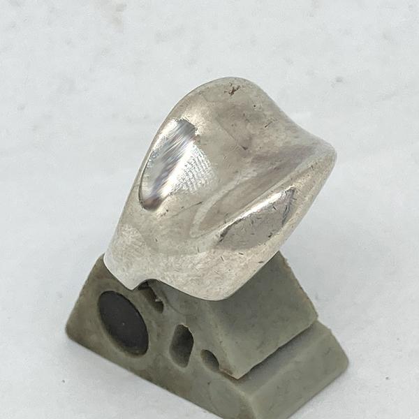 シンプル シルバー925 カーブリング 指輪 15号 シルバーアクセサリー バイカー アメカジ メタ...