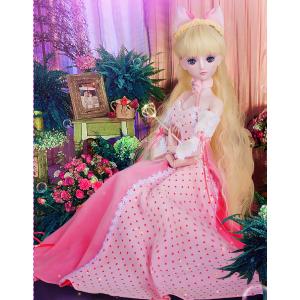 値下 1/3 ドール用 ホワイト ドレス 40 ロング サテン ラメ フランス
