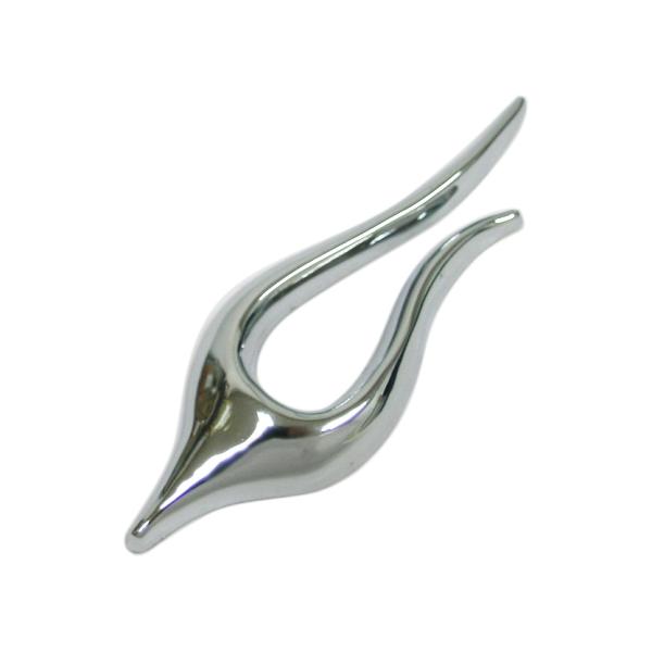 クロームメッキ 立体エンブレム ファイヤーパターン 小 1個