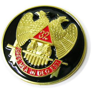 難あり フリーメイソン エンブレム 33階級 最高大総監 黒 フリー